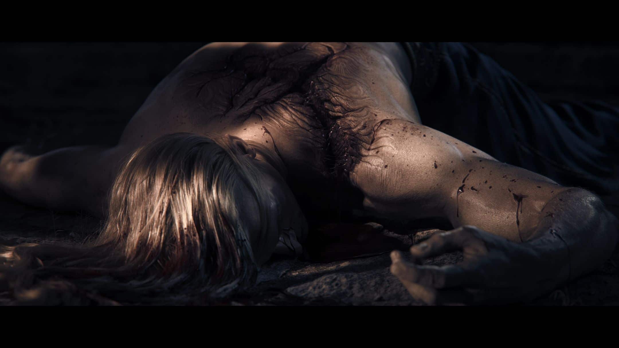 Elden Ring's Rune of Destined Death on the back of the fallen Godwyn