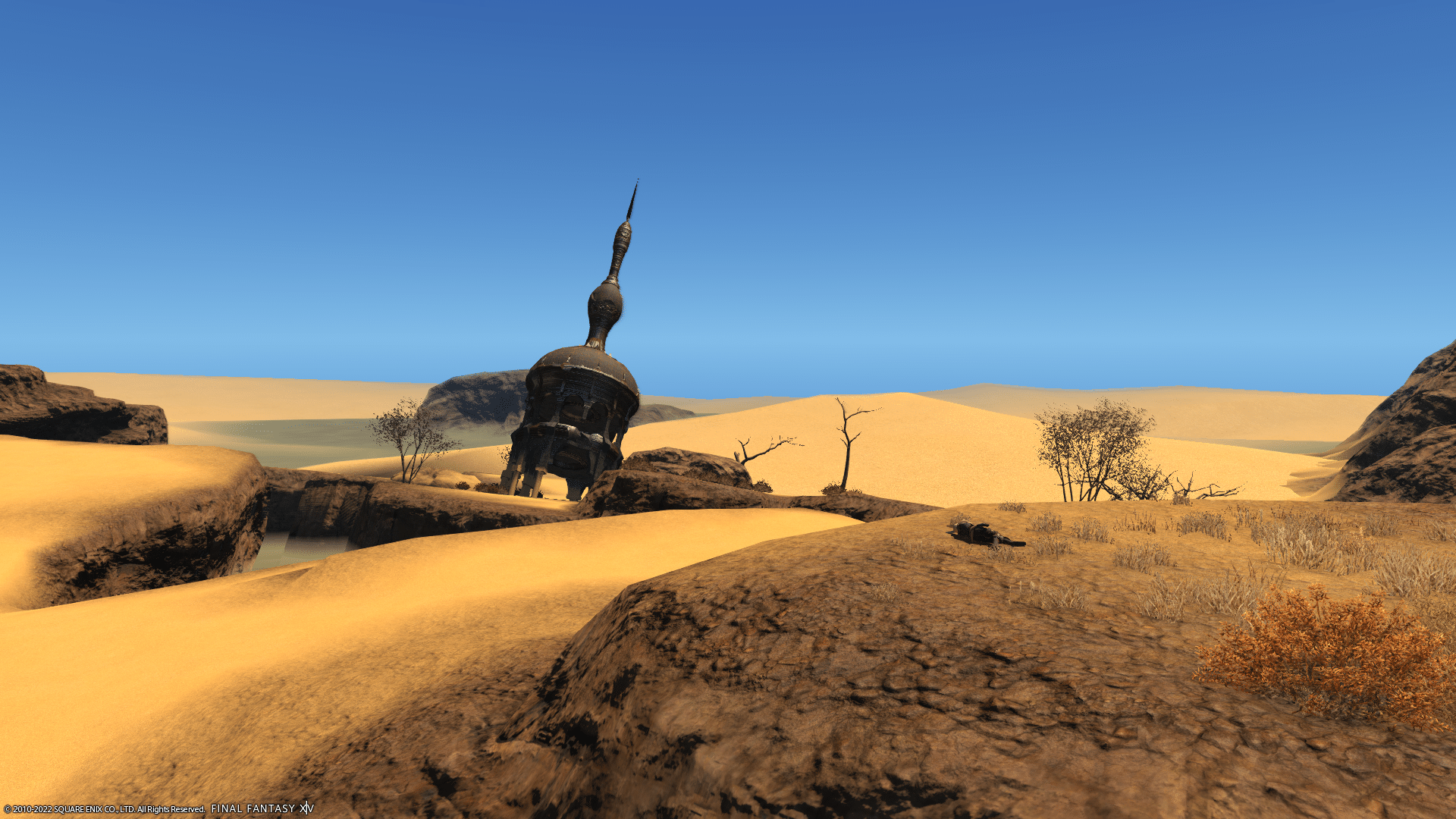 The barren deserts of Thanalan in Final Fantasy XIV