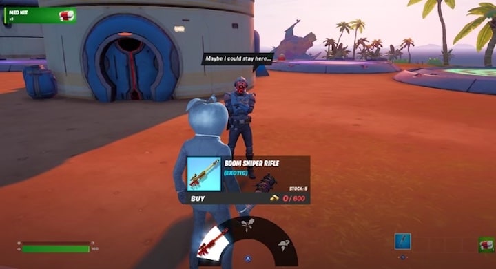 Boom Sniper Location on Fortnite C3 S3 Exotic Weapons map