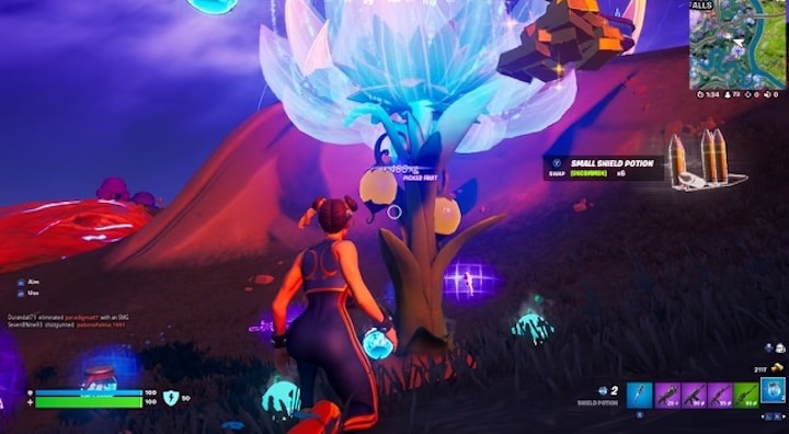 Pick fruit from reality trees in Fortnite C3 S3