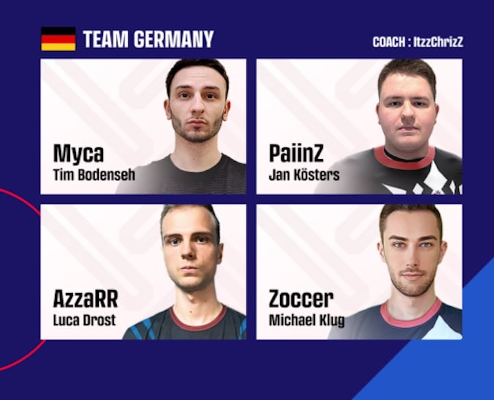 Team Germany at PUBG Nations Cup 2022