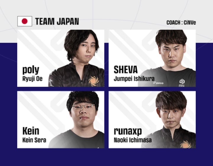 Japan team at PUBG Nations Cup 2022