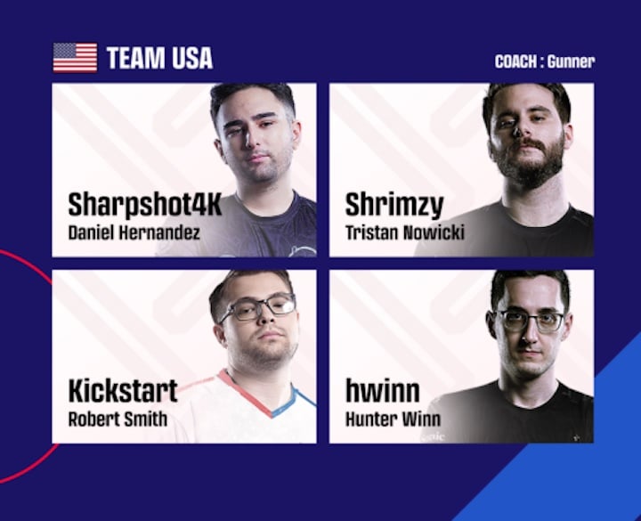 Team USA for PUBG Nations Cup 2022