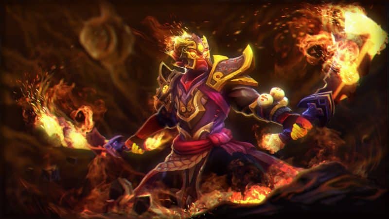 Ember Spirit uses Flame Guard to guard himself from magical attacks