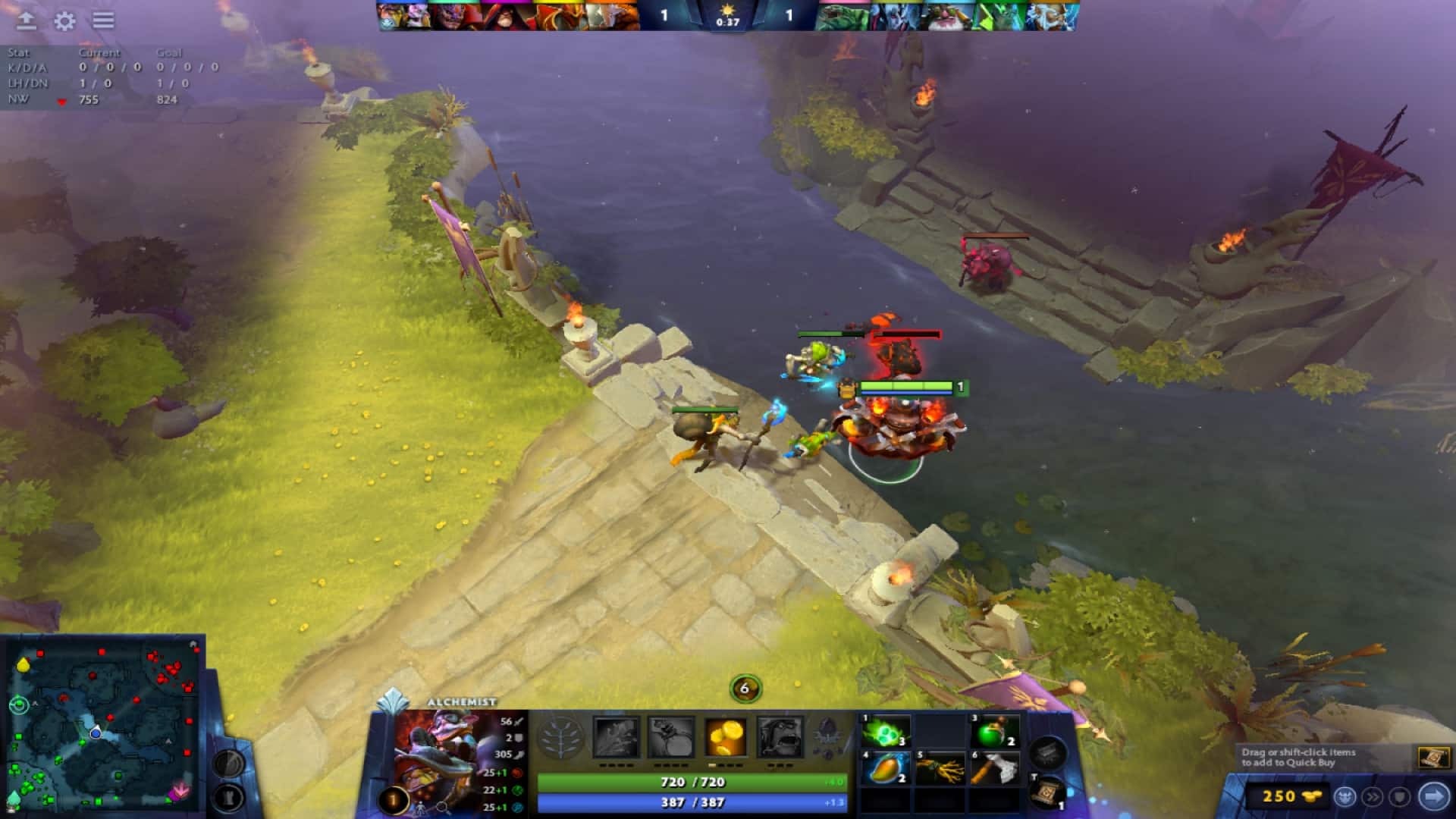 Dota 2 - How to increase your GPM with the Alchemist - mid lane