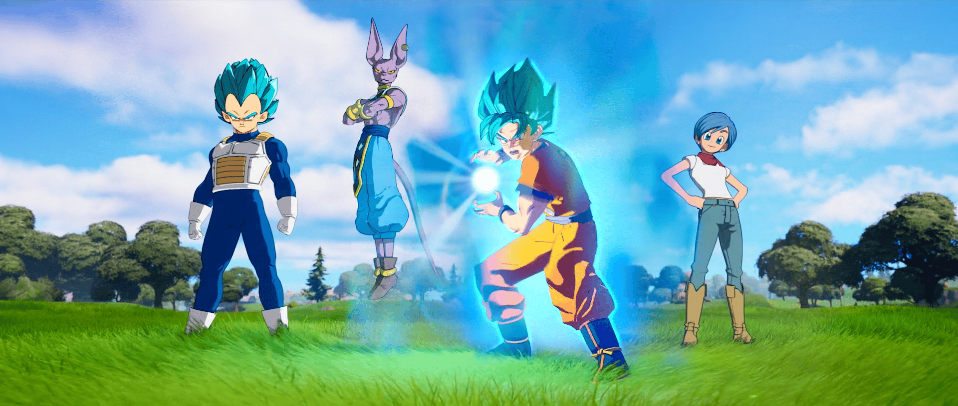 Goku, Vegeta, Beerus, and Bulma have joined the fight.