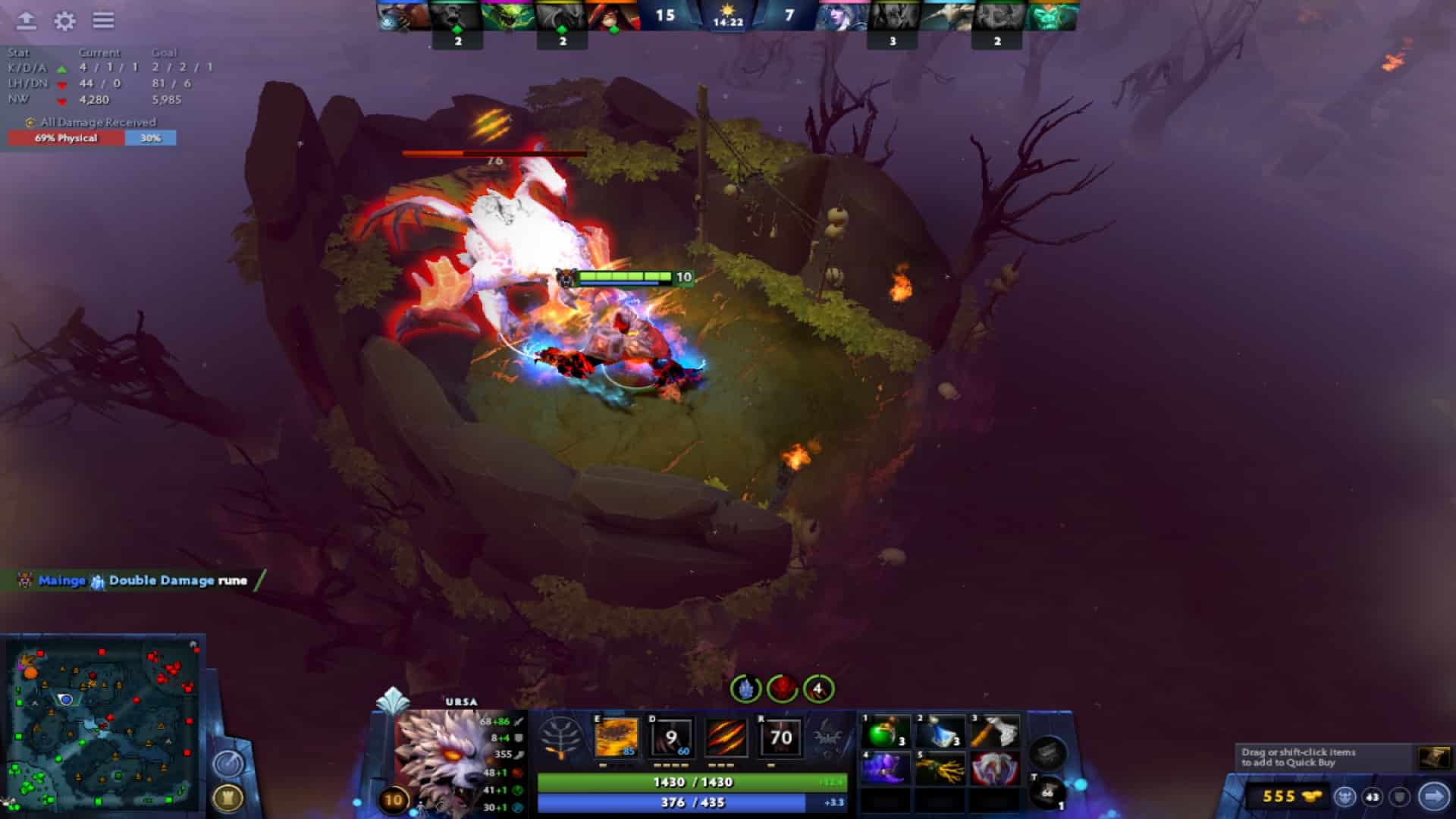 How to Beat Roshan 1v1 - Ursa fights Roshan