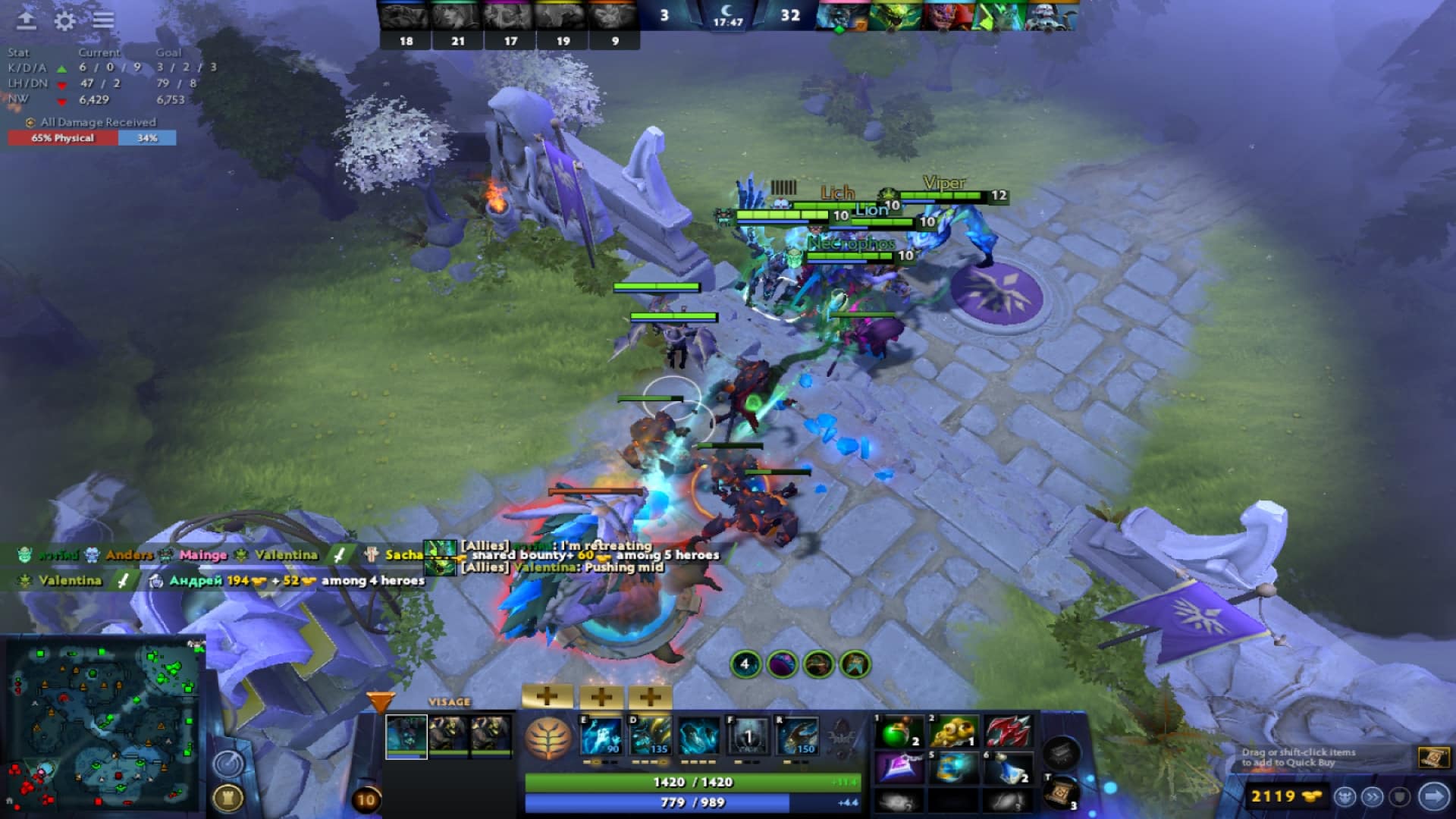 How to Play Visage in 7.32 - Visage increases attack range with Dragon Lance