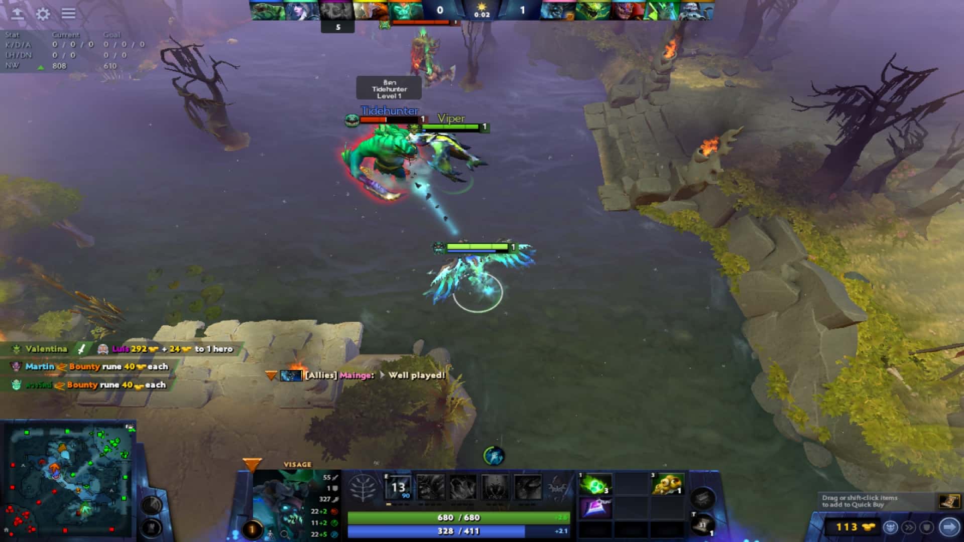 How to Play Visage in 7.32 - Primary Attributes - Visage fights near Bounty rune