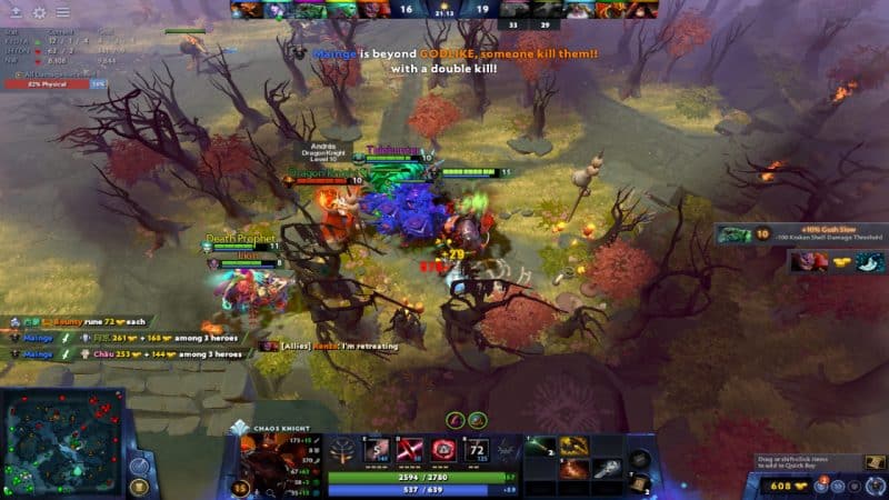 Dota 2: How to increase your kill streak - Chaos Knight derails enemies on the map
