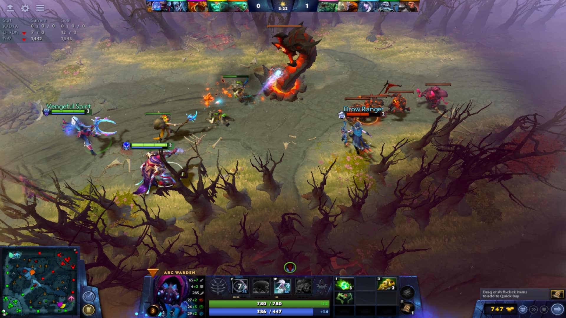 How to play Arc Warden in 7.32 - off lane - Arc Warden farms in the off lane