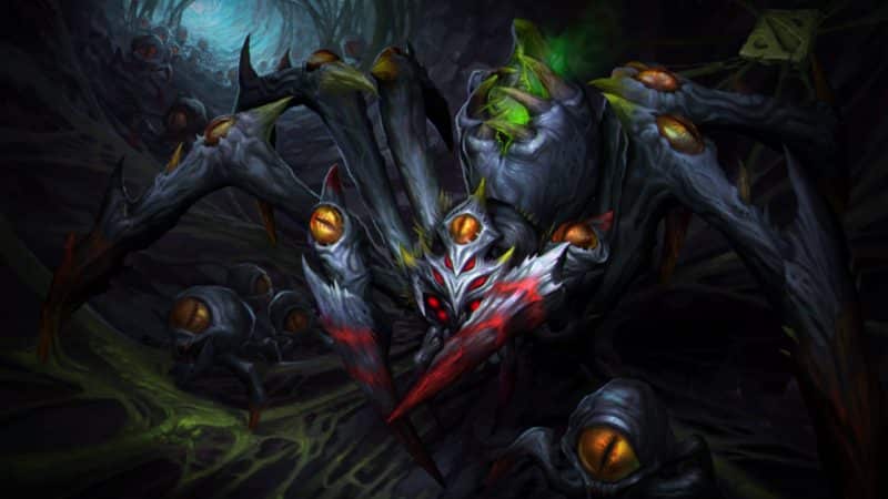 Top 5 Agility Heroes in 7.32 - Broodmother battles enemies in her web