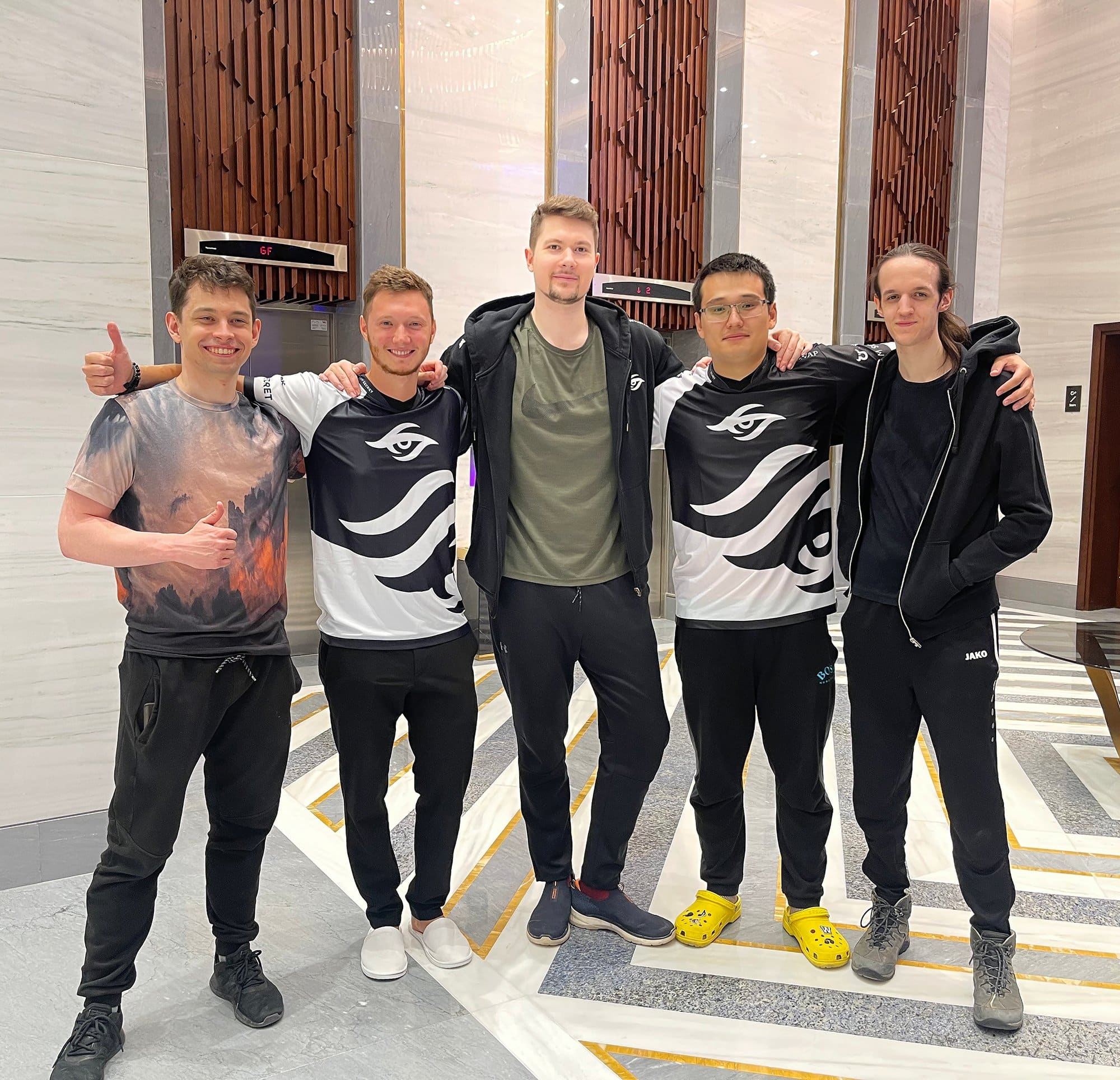 The roster for Team Secret on their way to the Riyadh Masters 2022