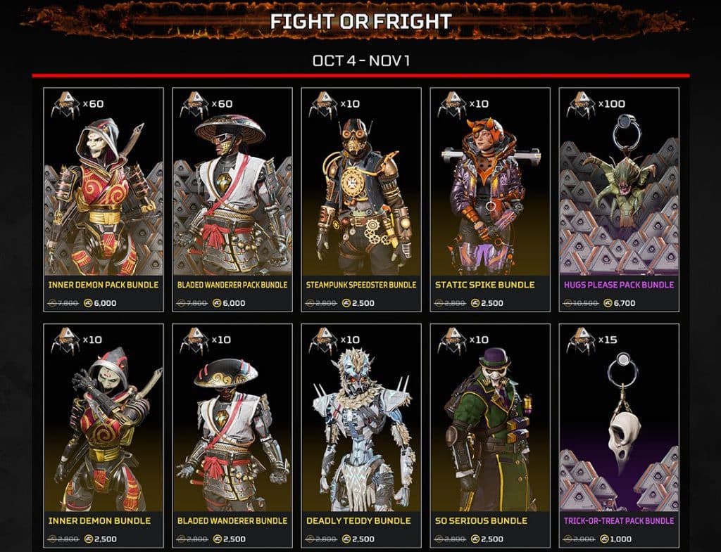 Apex Legends Fight or Fright 2022 - Cosmetics