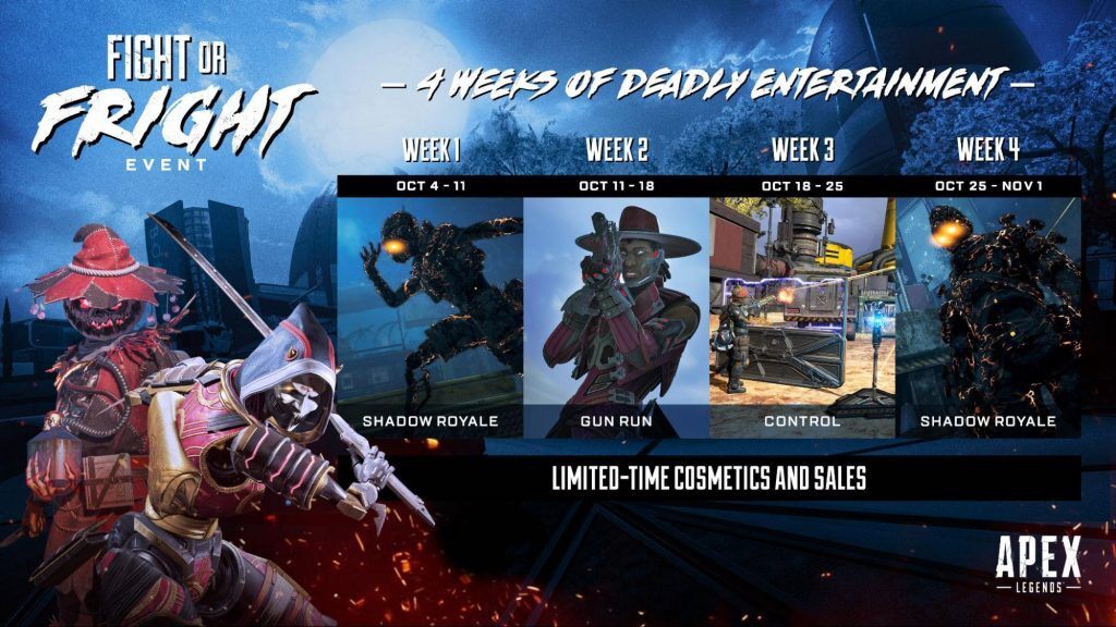 Apex Legends Fight or Fright 2022 - schedule