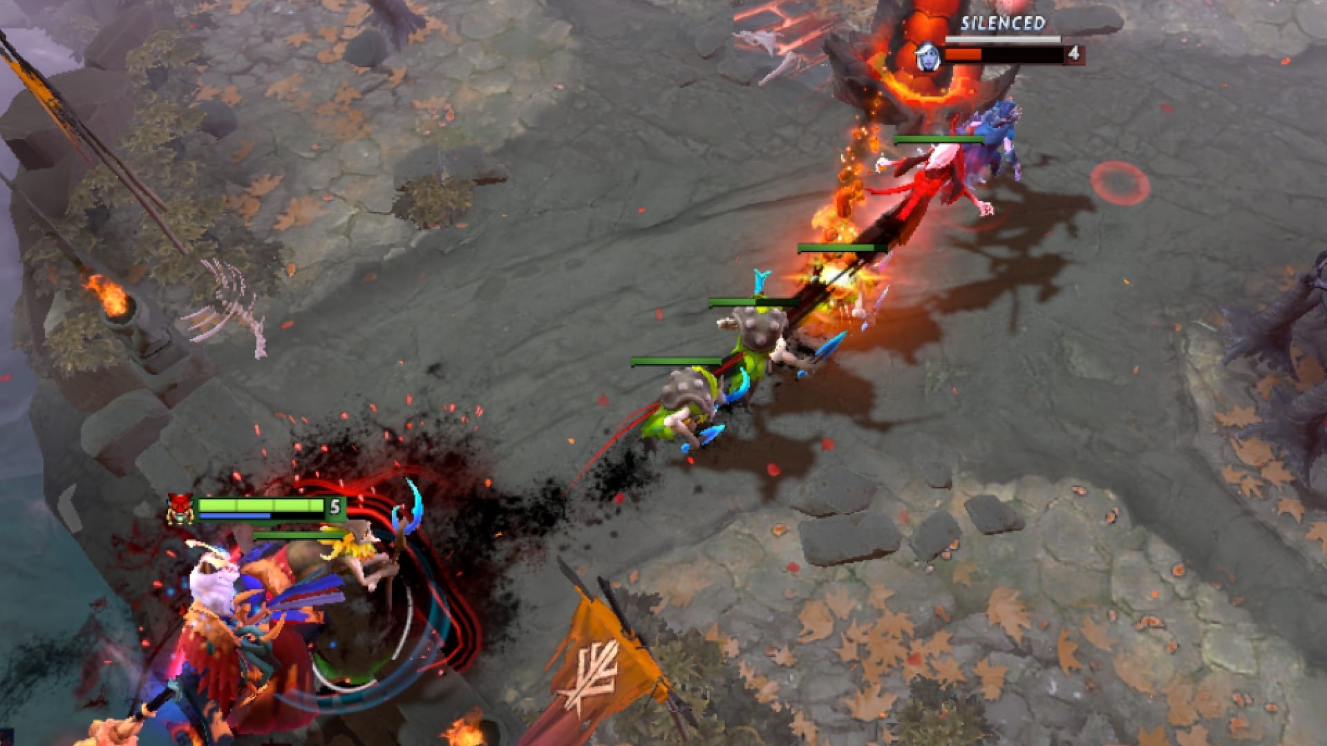 Grimstroke dominates Drow Ranger in mid