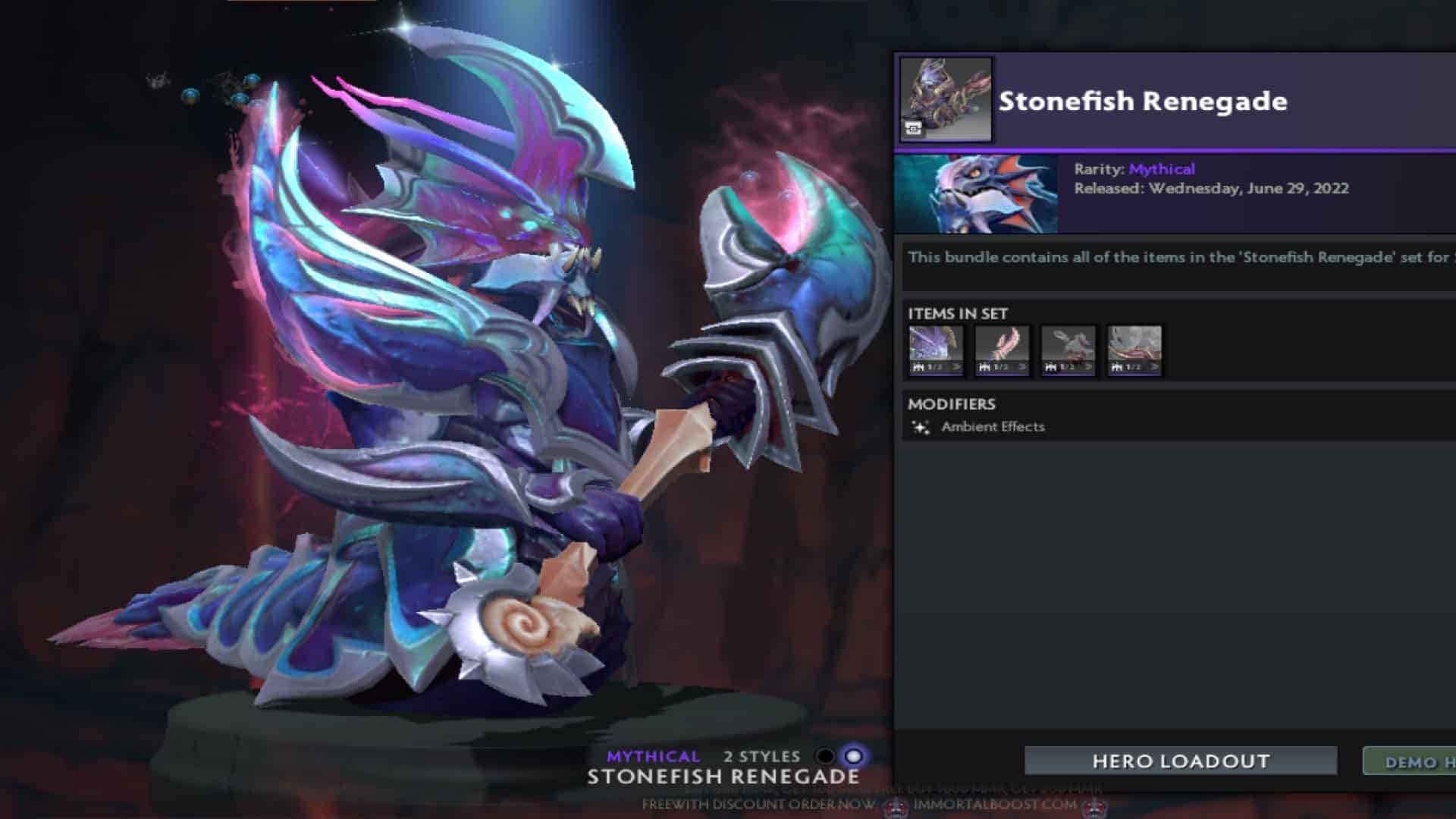 Stonefish Renegade set for Slardar - Transmuted Style