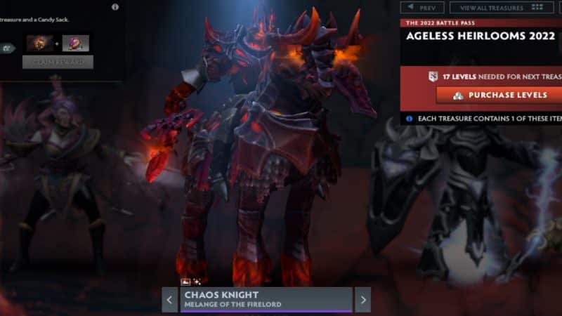 Chaos Knight rides into a fight on his stead with burning red hooves