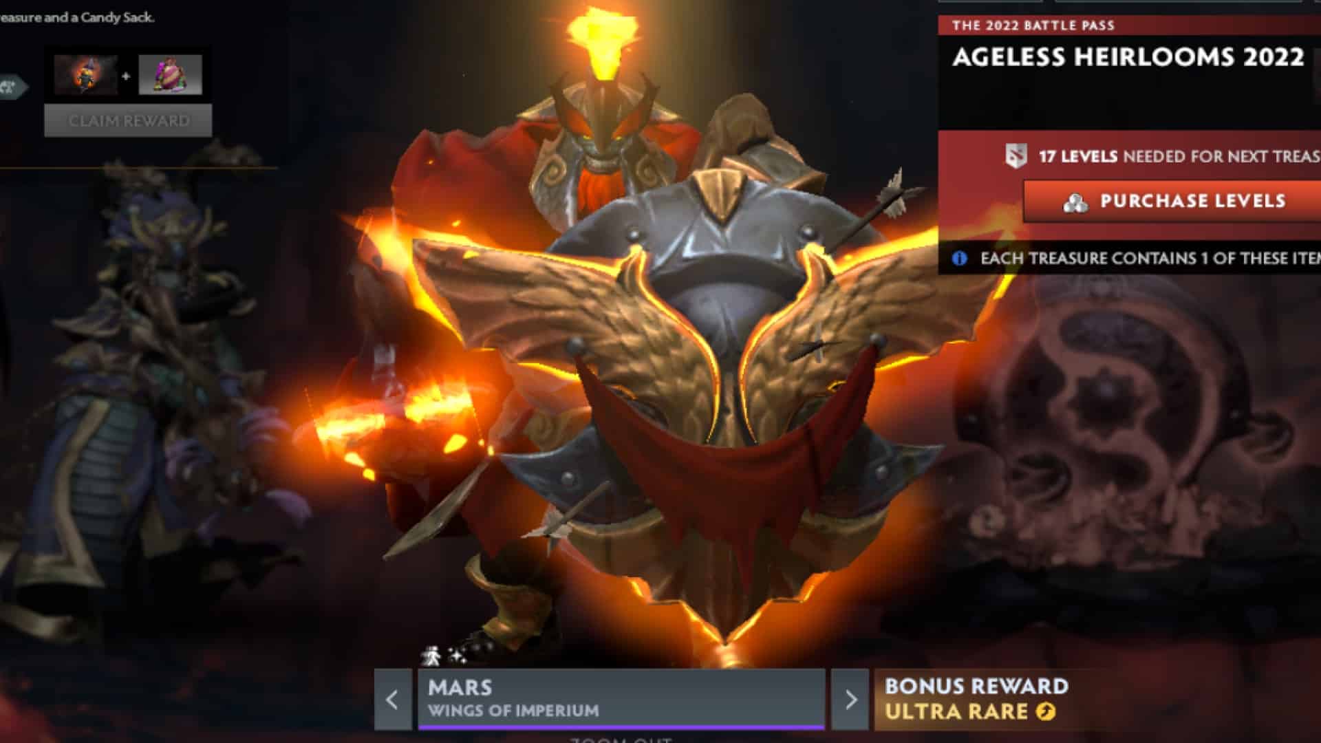 Mars charges at enemies with glowing armor