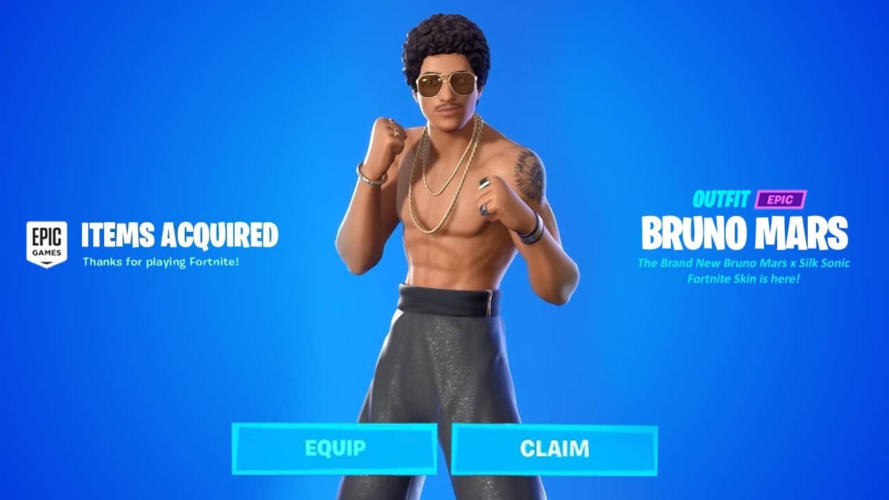Fortnite Free Skins - Bruno Mars
