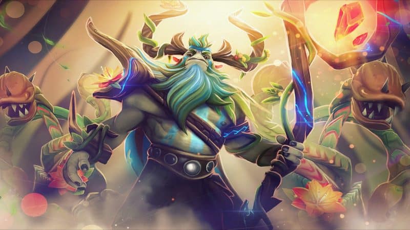 Nature's Prophet summons treants to destroy towers