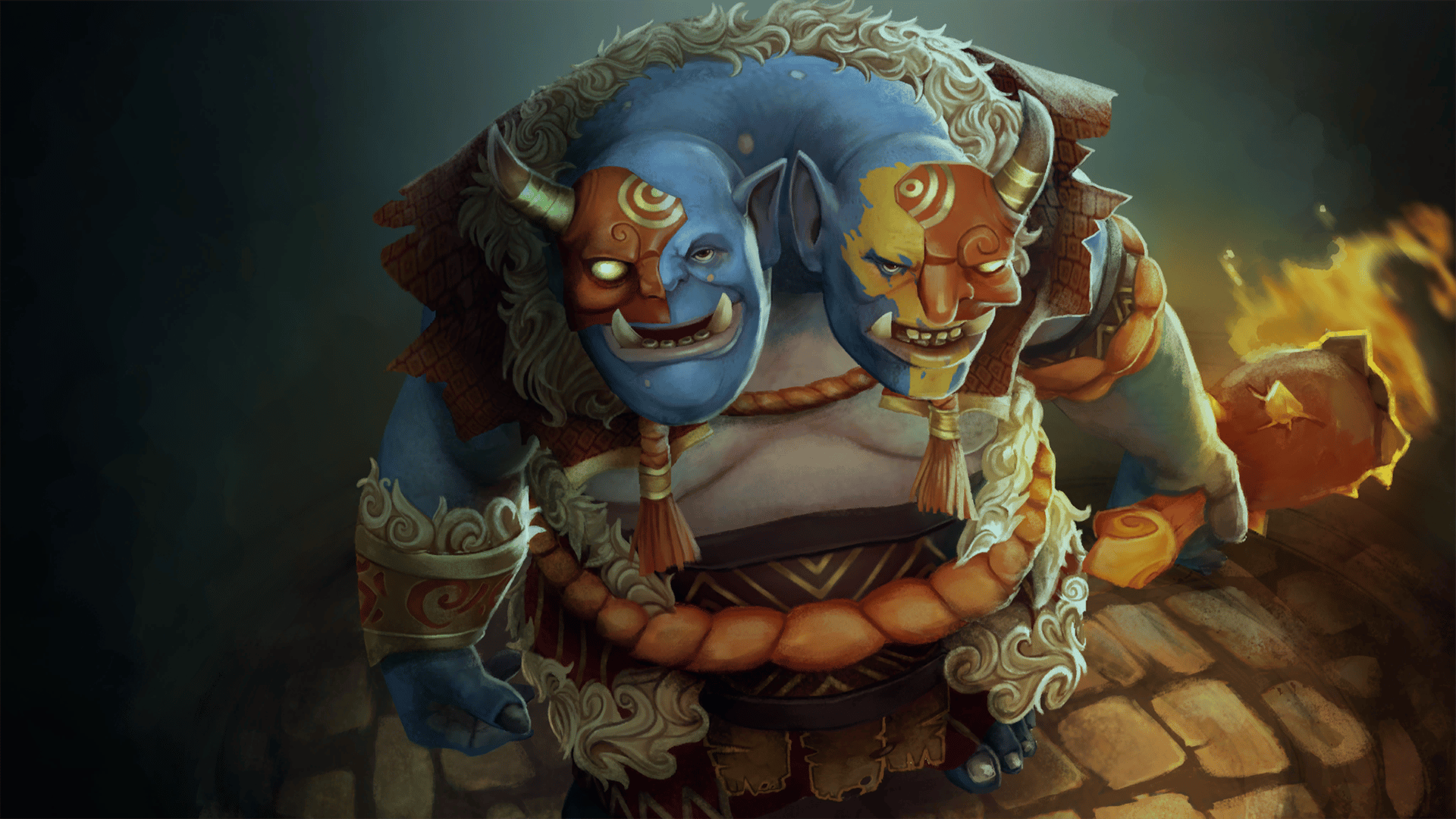 Ogre Magi uses Fireblast to stun enemies