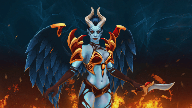 Queen of Pain punishes her enemies in the game