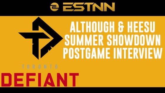OWL: Toronto Defiant Although and Heesu Summer Showdown Postgame Interview 9/9/22