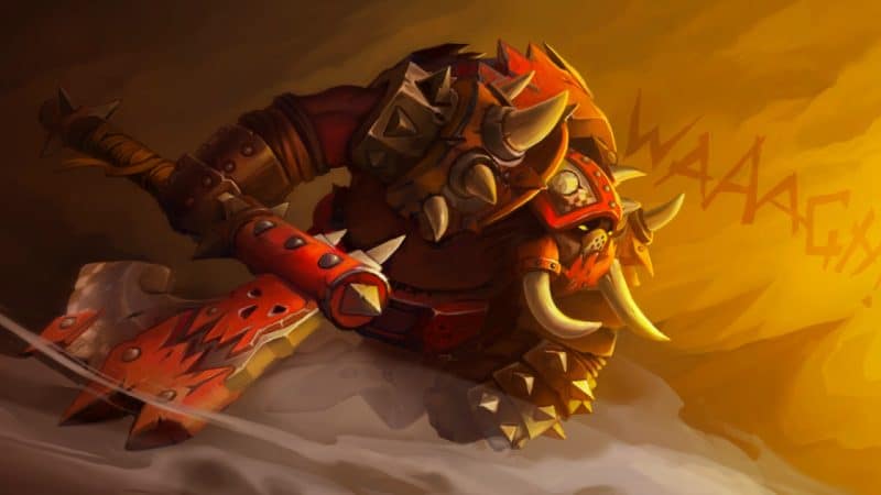 Axe blinks in to start a fight