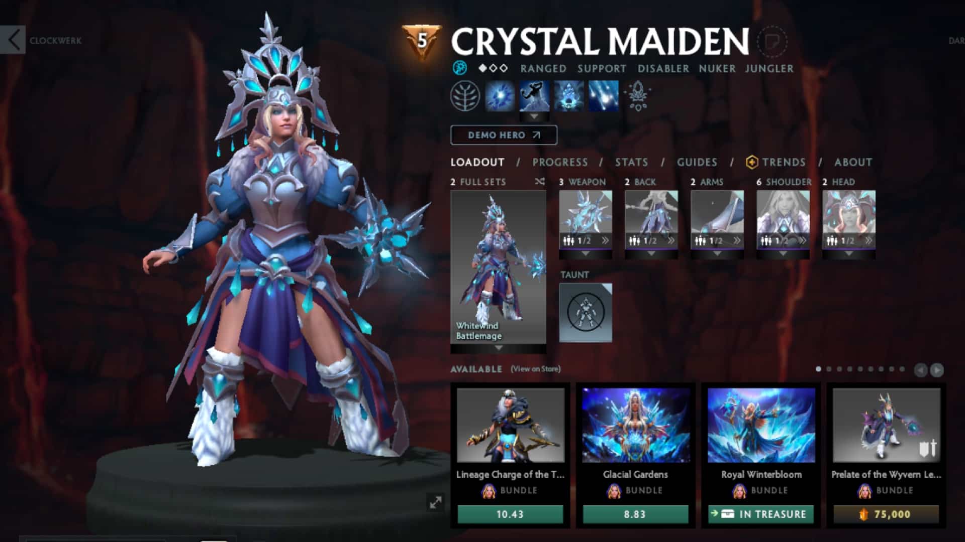 Crystal Maiden gets ready to disable her enemies