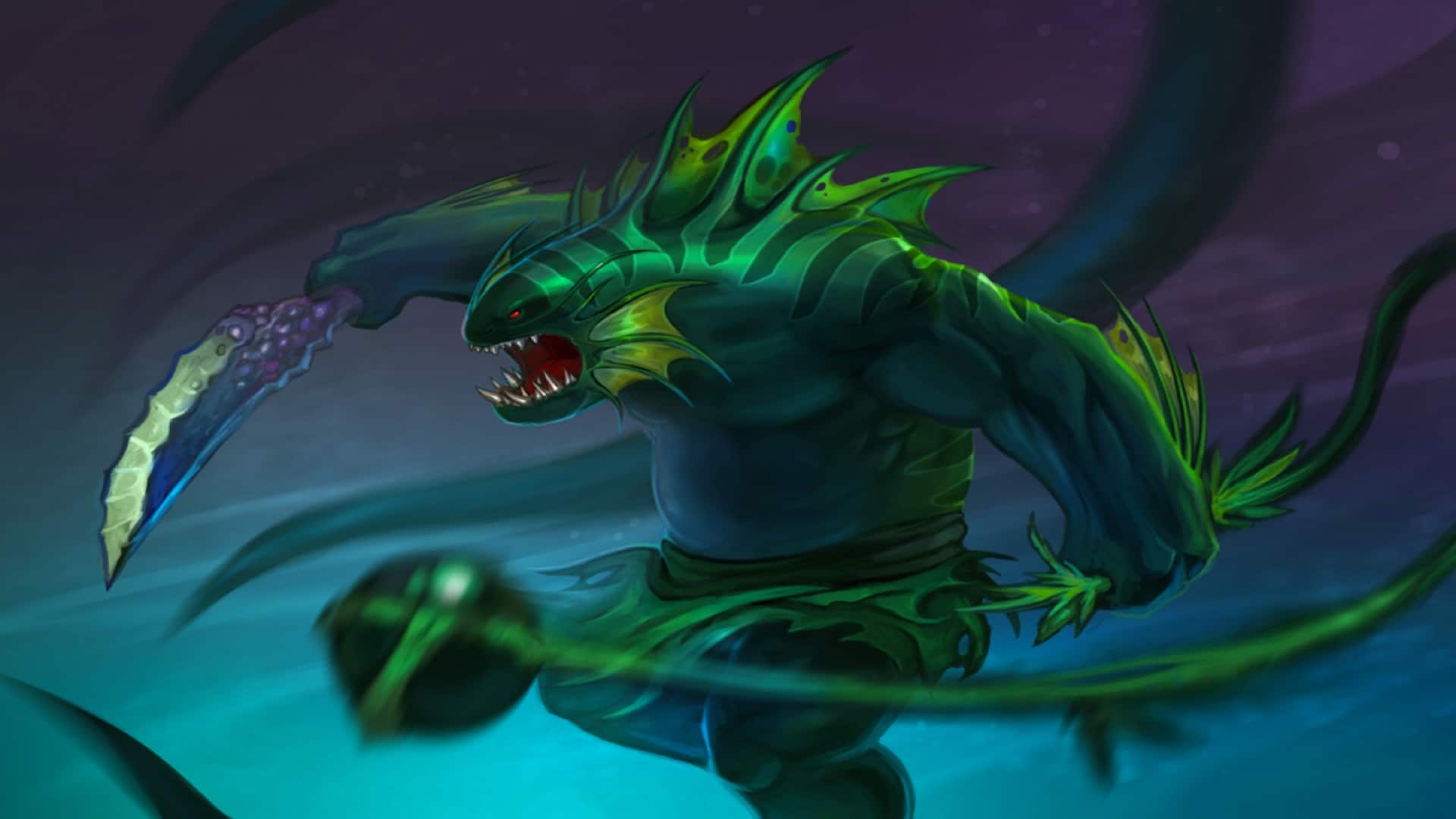 Tidehunter uses Anchor Smash to deal damage