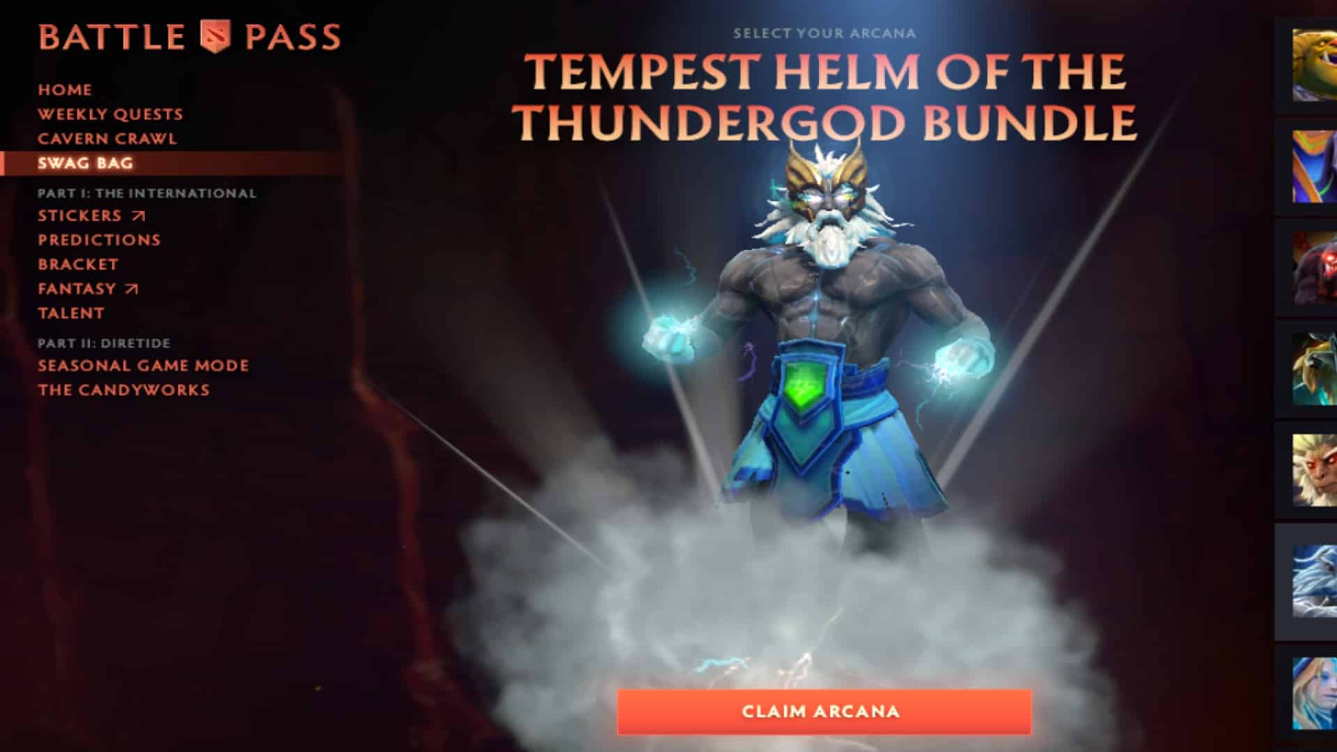 Zeus uses Thundergod's Wrath to smite enemies