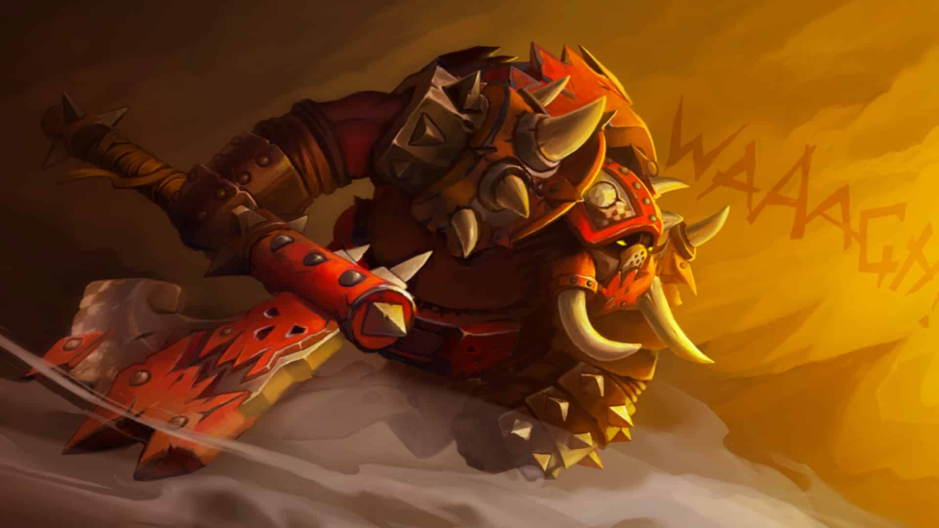 Axe destroy his enemies in battle