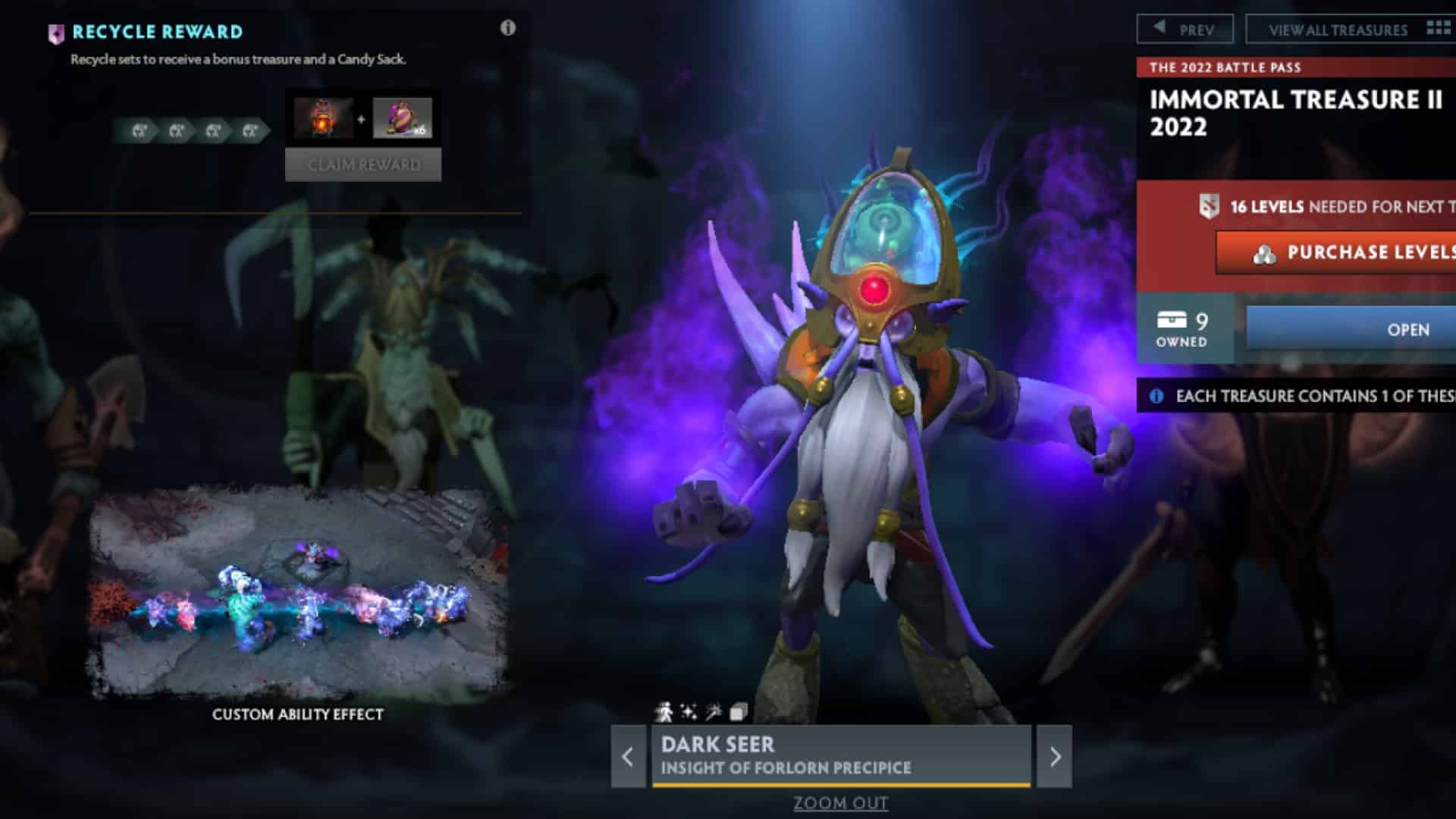 Dark Seer destroys enemies in the Insight of Forlorn Precipice set