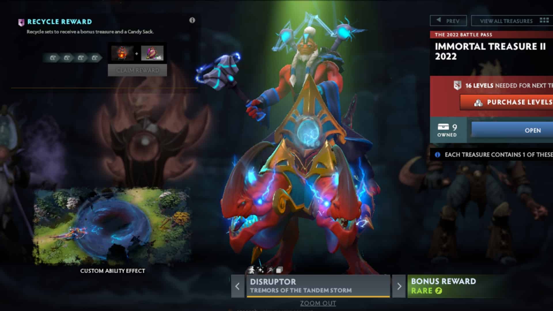 Disruptor uses Static Storm with the Tremors of the Tandem Storm set