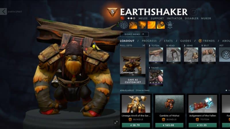 Earthshaker roams the forest to plant Observer Wards