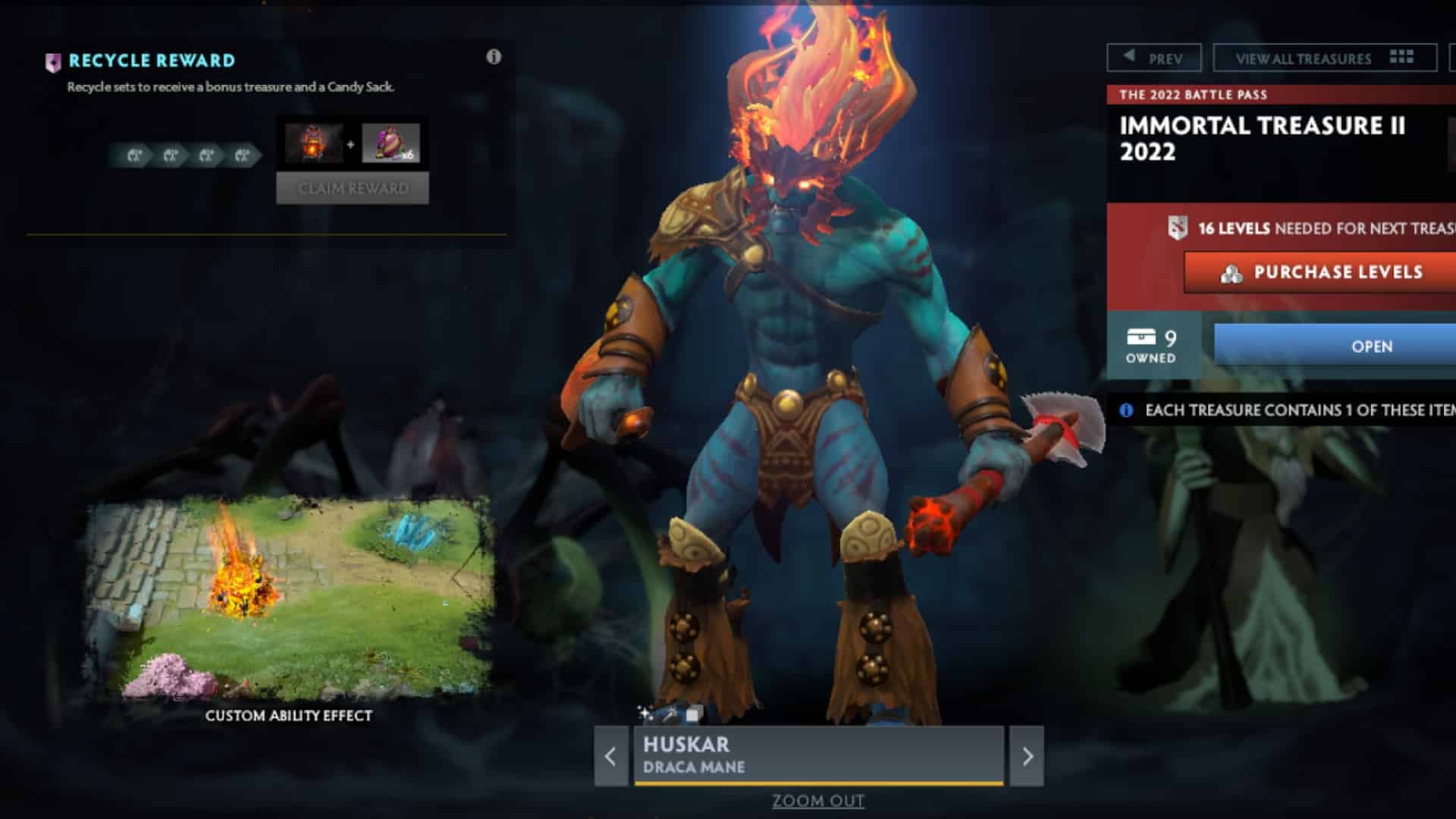 Huskar hunts for heroes with Draca Mane set