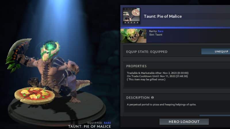 Underlord enjoys slicing his food in his new taunt