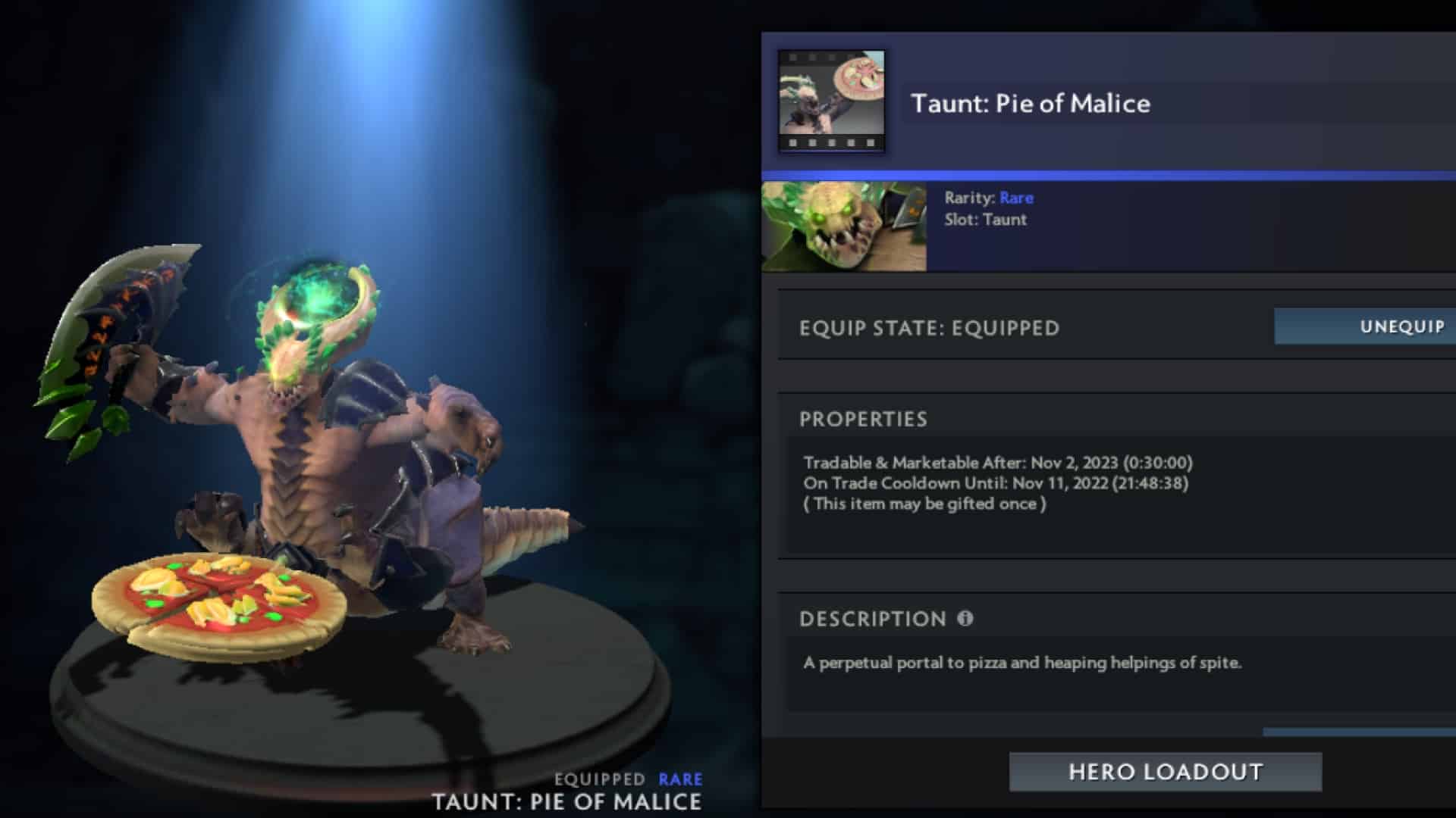 Underlord enjoys slicing his food in his new taunt