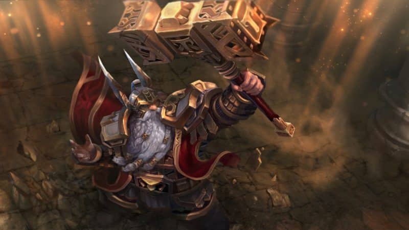 Omniknight heals his allies in battle with Purification