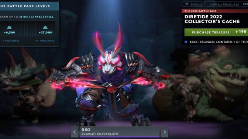 Riki dresses up as a sharp ninja with the Scarlet Subversion set