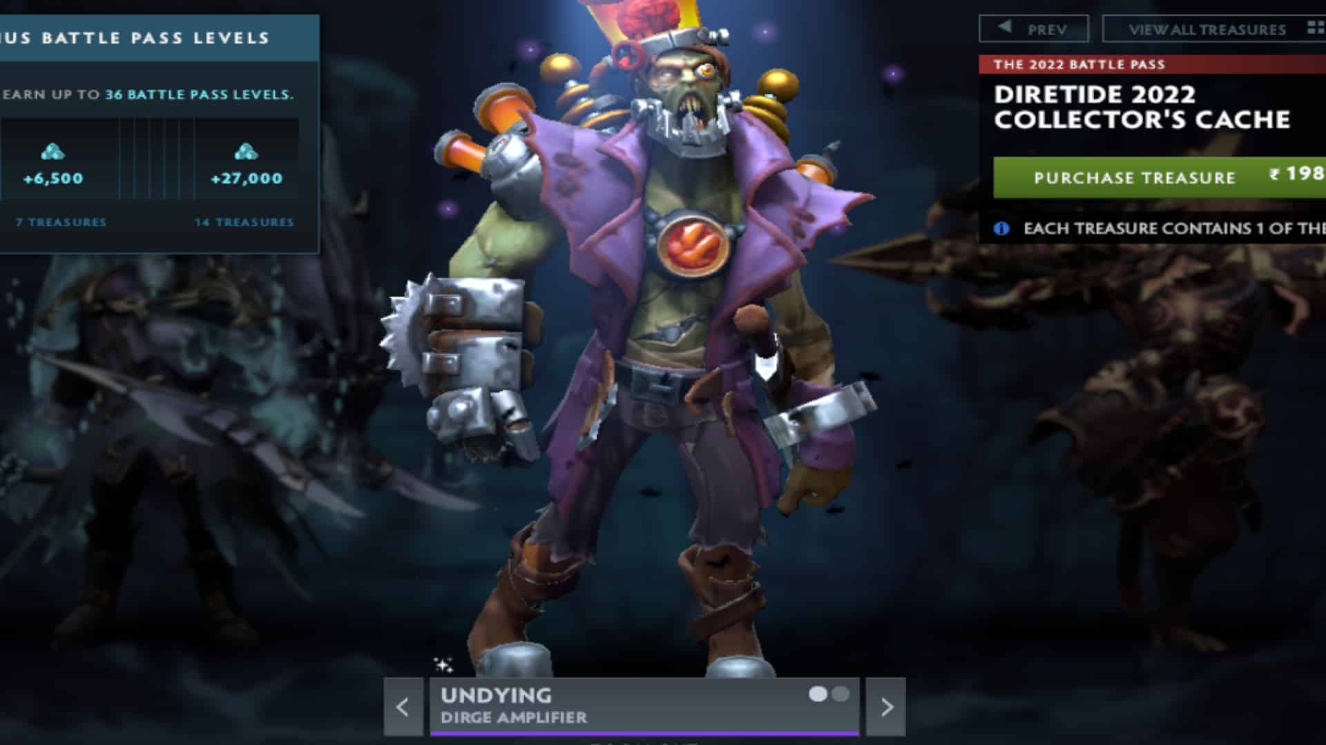 Undying looks like a mechanical monstrosity with the Dirge Amplifier set