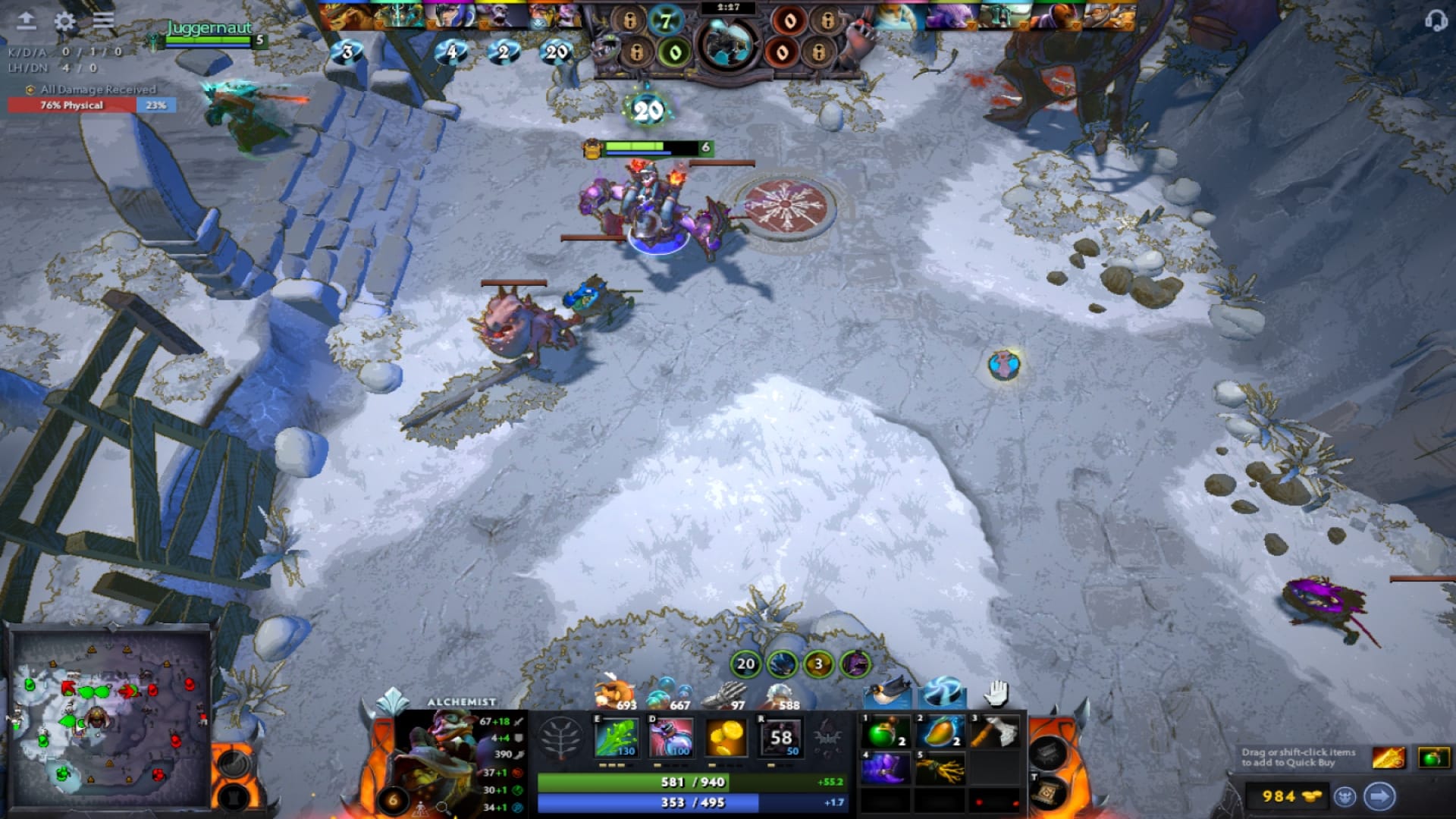 Alchemist uses Chemical Rage to increase his attack speed