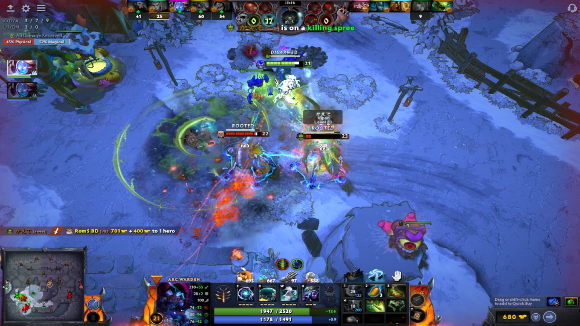 Arc Warden uses Gleipnir in Diretide mode