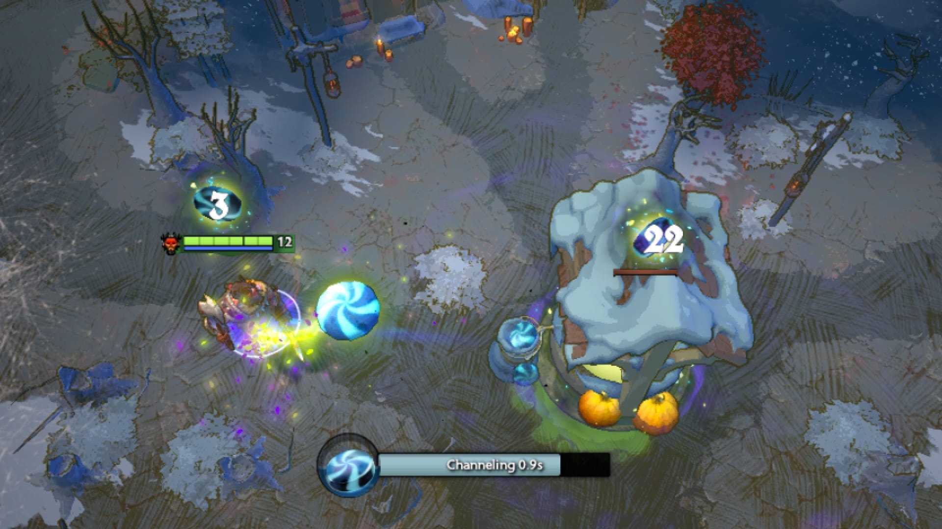 Beastmaster deposits Taffy after attacking Greevils in Diretide