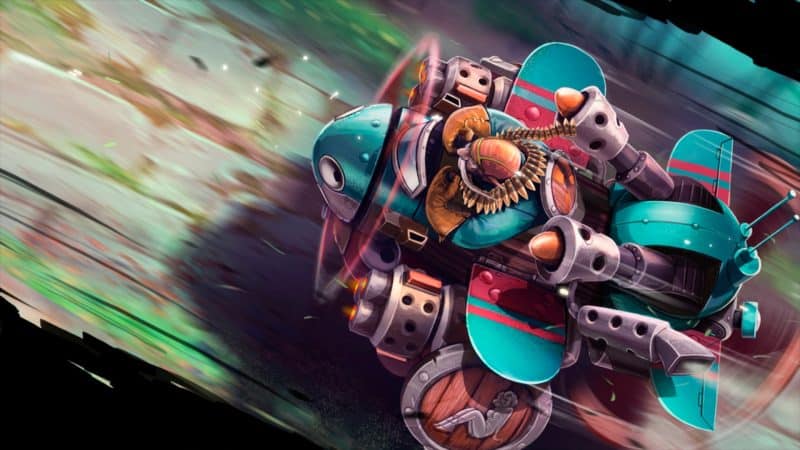 Gyrocopter uses Homing Missile to stun enemy heroes