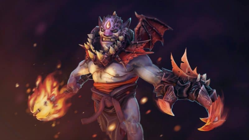 Lion impales enemies with Earth Spike near the Taffy Guardian in Diretide