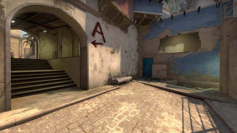 CSGO Mirage default mid connector nest underpass earlygame
