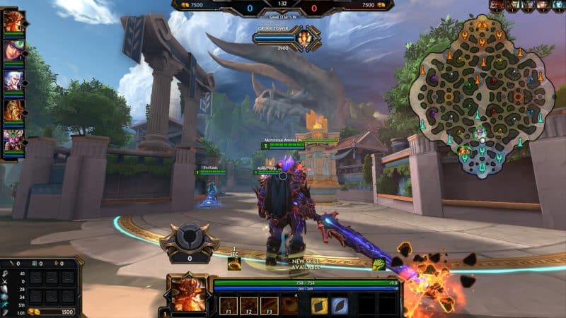 Surtr standing at the new SMITE Conquest map