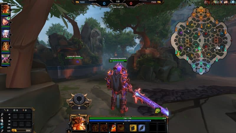 The new jungle of the SMITE Conquest map